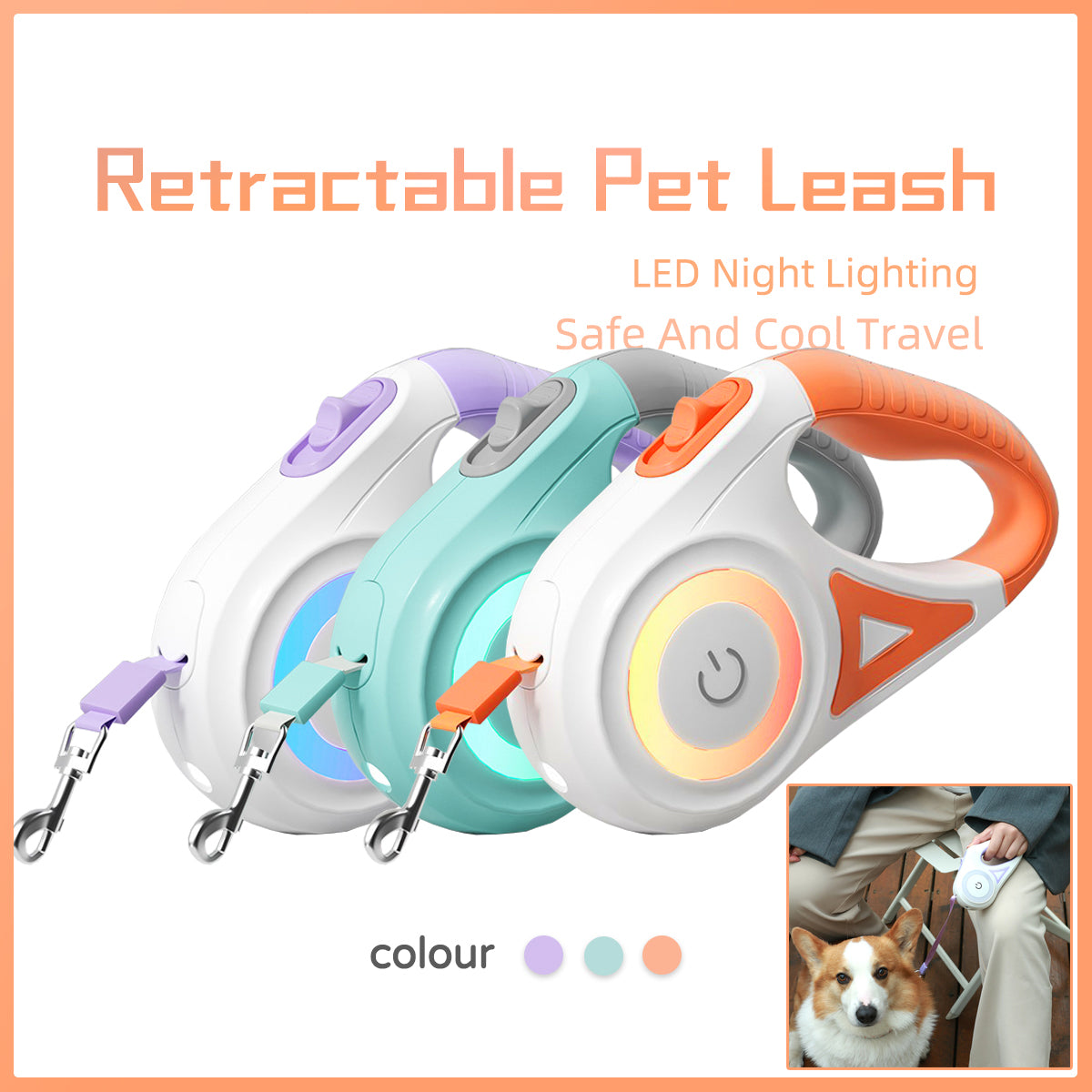 Automatic Pet Leash for Small & Medium Dogs