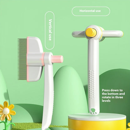 One-Button Self-Cleaning Dog & Cat Brush