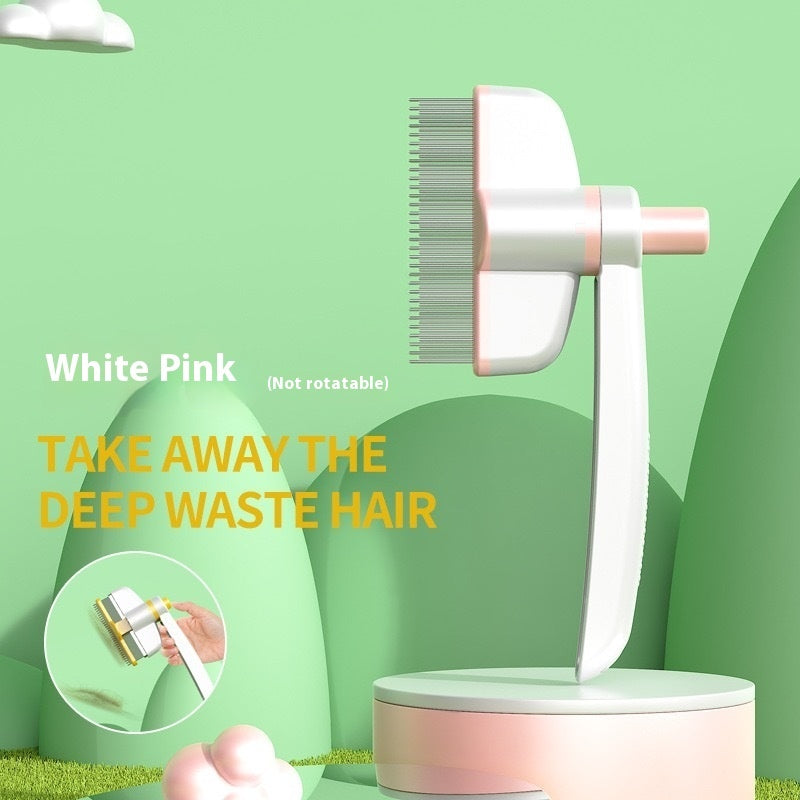 One-Button Self-Cleaning Dog & Cat Brush