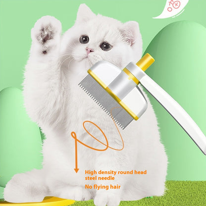 One-Button Self-Cleaning Dog & Cat Brush